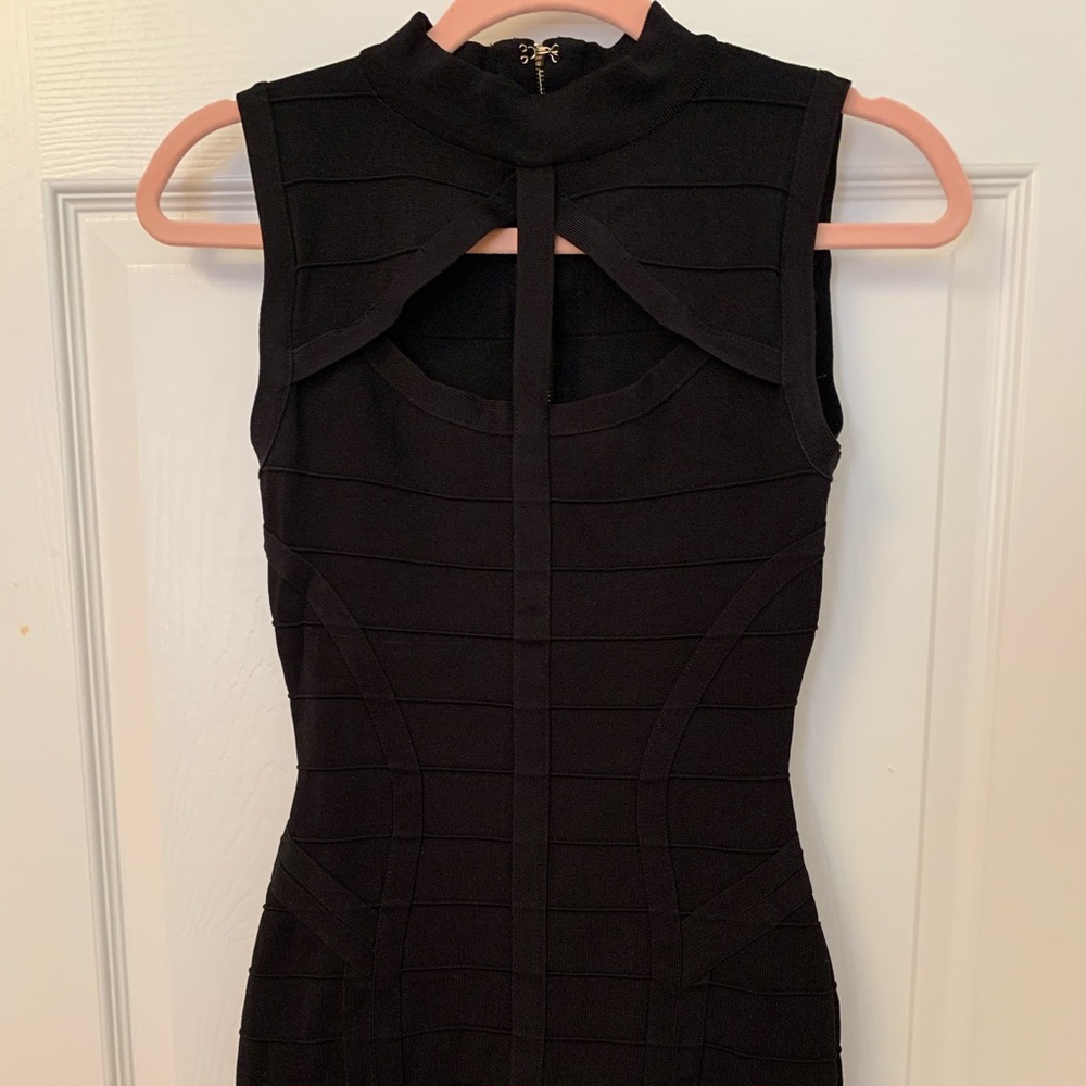 Sexy black bandage Bebe dress